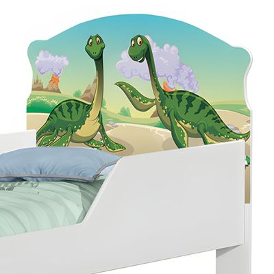 Mini Cama Infantil 153,2x79cm com Proteção Lateral Personagens Dinossauro K02 - D'Rossi