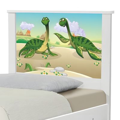 Cama Solteiro Infantil 195x96cm para Quarto Personagens Dinossauro K02 - D'Rossi