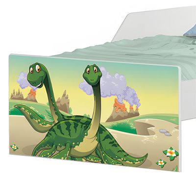 Mini Cama Infantil 153,2x79cm com Proteção Lateral Personagens Dinossauro K02 - D'Rossi