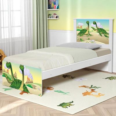 Cama Solteiro Infantil 195x96cm para Quarto Personagens Dinossauro K02 - D'Rossi
