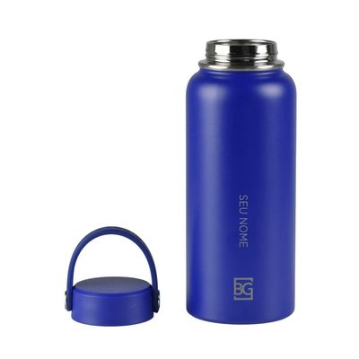 Garrafa Térmica Dual com Alça 900ml Azul U / Azul