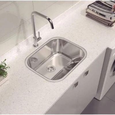 Tanque Hera Tramontina 25L Aço Inox Polido de Encaixe 40x40cm Compact para Área de Serviço Lavanderia