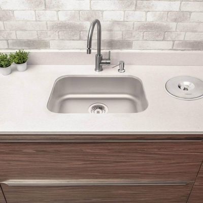 Cuba de Embutir para Pia Aço Inox Escovado 25,5L Tramontina Lavínia 48 BL 48x34cm Cozinha