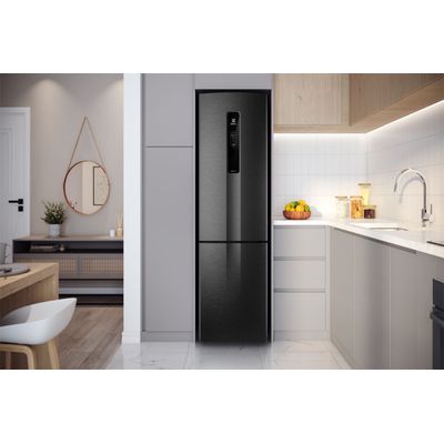 Geladeira Electrolux Frost Free Inverter 400L Efficient AutoSense e Rapid Freeze Inverse Black Inox Look (IB6B) Bivolt