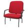 Cadeira De Escritório Recepção Com Braço Fixa Preta Magno P03 Crepe Vermelho - Lyam Decor