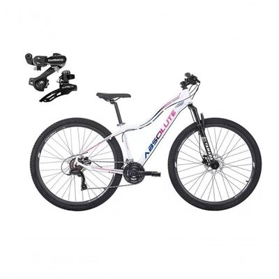 Bicicleta Aro 29 Absolute Hera Feminina 21v Cambios Shimano Freio A Disco Mtb Alumínio branco Tam: 17
