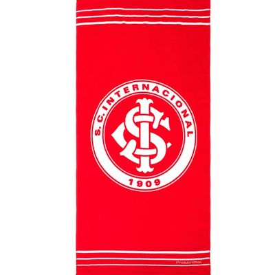 Toalha Praia Buettner Veludo Brasão Internacional 70cm x 140m Vermelho