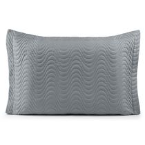 Porta Travesseiro Avulso 70cm x 50cm Com Debrum 1 Peça Laura Matelado  Toque 400 Fios 100% Poliéster - Cinza
