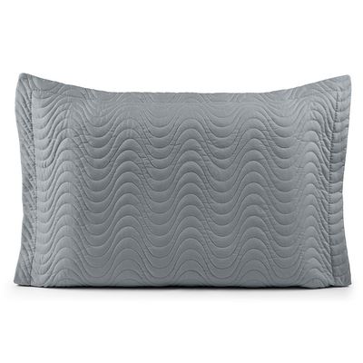 Porta Travesseiro Avulso 70cm x 50cm Com Debrum 1 Peça Laura Matelado  Toque 400 Fios 100% Poliéster - Cinza