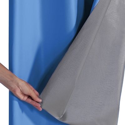 Cortina Blackout Voil Liso 2,80m x 1,80m Voil 100% Poliéster/Forro 100% PVC - Azul