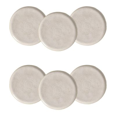 Conjunto de Pratos Rasos Bio Latte 29cm 6 Peças Porto Brasil Off White