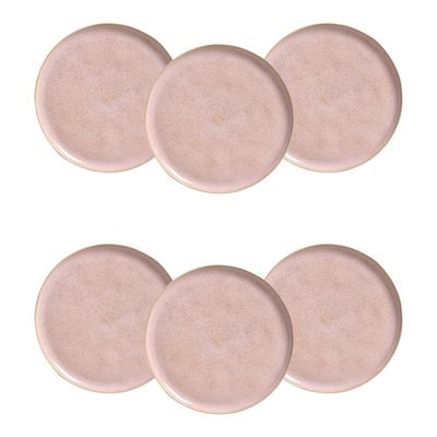 Conjunto de Pratos Rasos Bio Litchi 29cm 6 Peças Porto Brasil Rosa