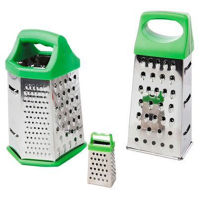 Ralador de Cozinha Manual Cazza em Inox com 6 Faces - Item Sortido