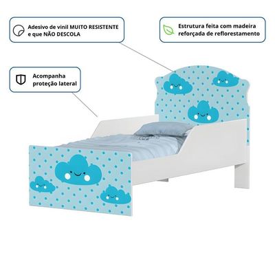 Mini Cama Nuvem Azul