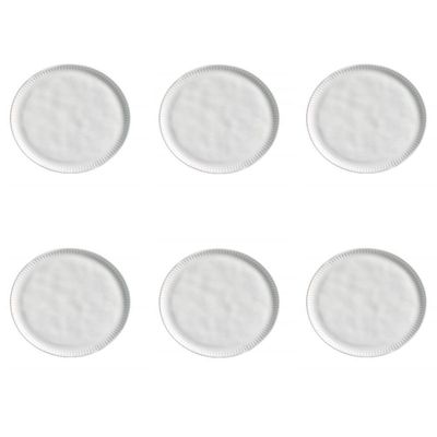 Conjunto De Pratos De Sobremesa 06 Peças Linhas New White Porto Brasil