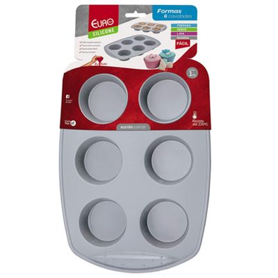 Forma Antiaderente Silicone Assadeira Bolo Muffin