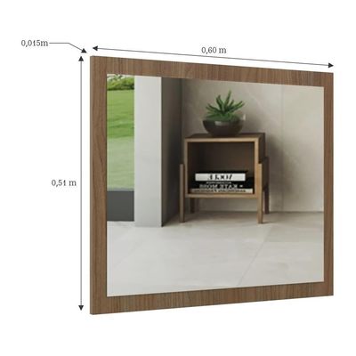 Espelheira Para Banheiro 60cm Multimóveis Cr10111 Noce Noce