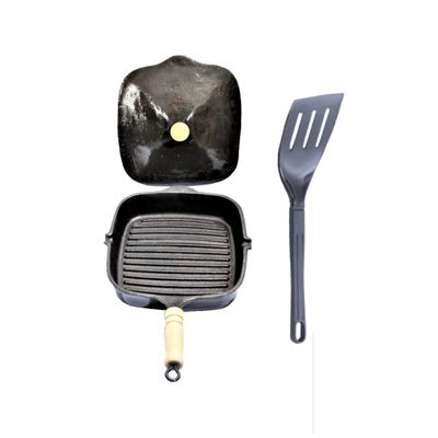 Frigideira Antiaderente Multiuso Cook Grill Tampa e Espátula