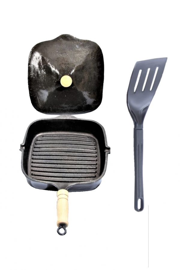 Frigideira Antiaderente Multiuso Cook Grill Tampa e Espátula