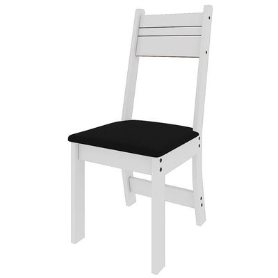 Mesa de Jantar Indekes Pequi com 6 Cadeiras Branco