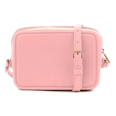Bolsa Transversal Feminina Be Forever Glossy Rafitthy 13308 Rosa