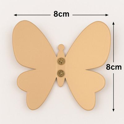 Kit 6 Ganchos Cabideiros Borboleta Dourada Decorar Organizar Closet Quarto Banheiro Masutti