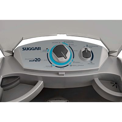 Lavadora de Roupas Semi-Automática Suggar Lavamax Eco 20 KG Prata / 220v