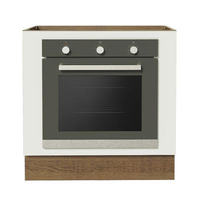 Balcão Para Forno De Embutir 80 X 60 Cm Sem Tampo Agata, Glamy, Stella Madesa Rustic/branco