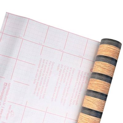 Papel Adesivo Madeira Listrada 10 Metros Envelopamento