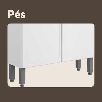 Armário Paneleiro De Aço 6 Portas Branco Evidence Bertolini Branco