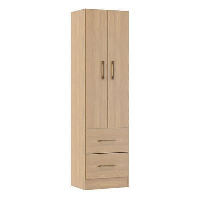 Guarda Roupas Solteiro Com 2 Portas E 2 Gavetas Menu Móveis Carvalho