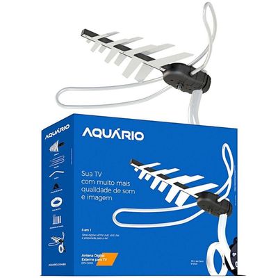 Antena Tv Digital Externa 4 Em 1 Vhf-uhf-fm-hdtv 15m