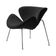Poltrona Design Trevo Linho Preto Base Inox