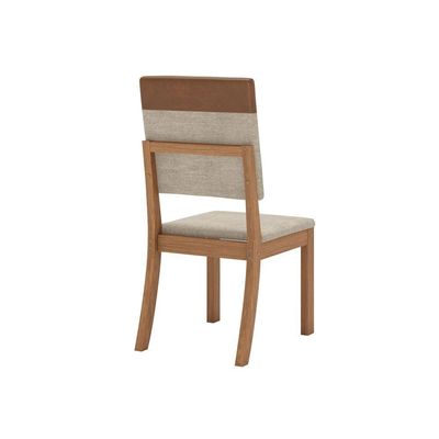 Kit 2 Cadeiras Estofadas Para Mesa De Jantar Milla Plus Henn Nature Com Corano Caramelo Com Creme