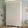 Guarda-roupa Infantil 122cm 4 Portas E 2 Gavetas Allegra Multimóveis Mp4443 Branco/off White Branco/off White