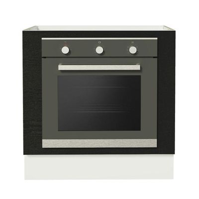Balcão Para Forno De Embutir 80 X 60 Cm Sem Tampo Agata, Glamy, Stella Madesa Branco/preto