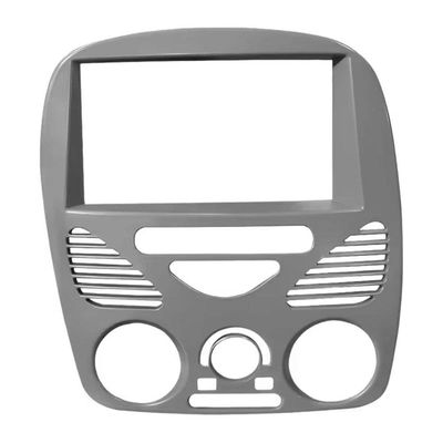 Central Multimídia 2 Din Mp5 Fiat Strada G2 Câmera Moldura Cinza
