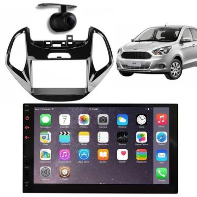 Central Multimídia 2 Din Mp5 Ford Ka Câmera Moldura Tela Bp