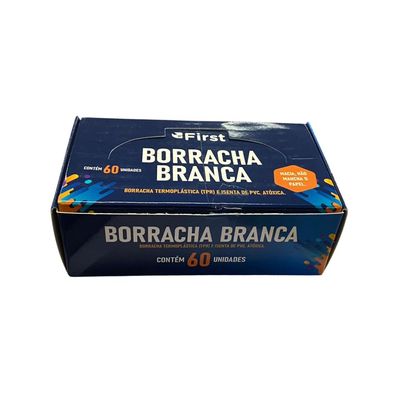 Kit Caixa com 60 Borrachas Brancas