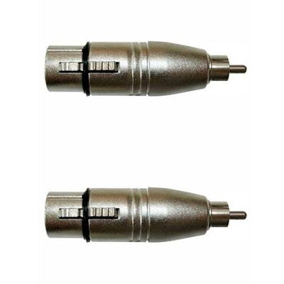 Kit Adaptadores Rca Macho P-xlr 3p Fêmea Niq. Wc 242 Ad (2un) Wireconex - Pç - 2