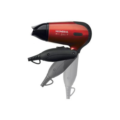 Secador de Cabelo Mondial Max Travel SC10 Vermelho - 1200W