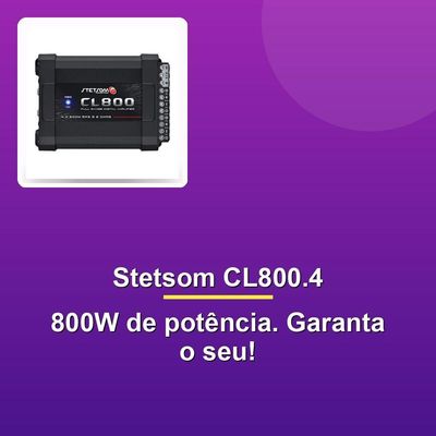 Amplificador Digital Stetsom Cl800.4 800w