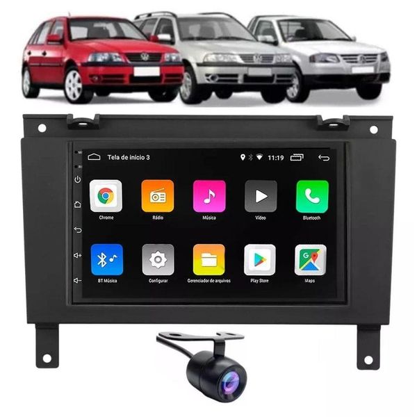Central Multimídia Saveiro G3 Câmera Ré Bluetooth Espelha