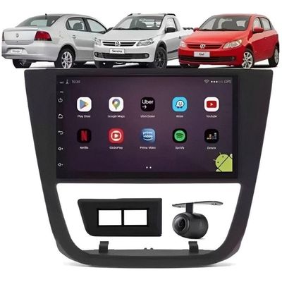 Central Multimídia Saveiro G5 Câmera Ré Bluetooth Espelha