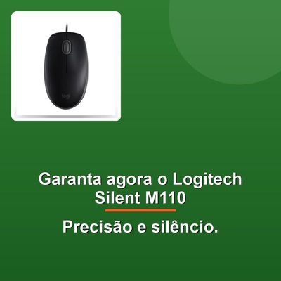 Mouse ótico Logitech Silent M110 Usb Preto