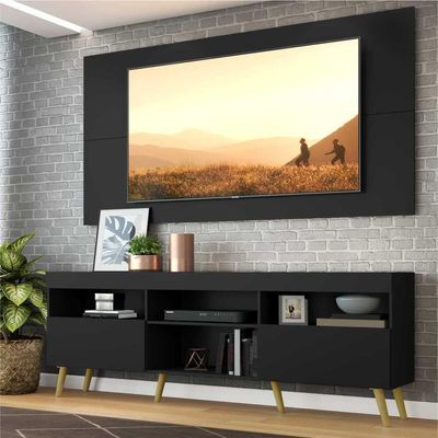 Rack com Painel TV até 65" e Pés Retrô Flórida Multimóveis