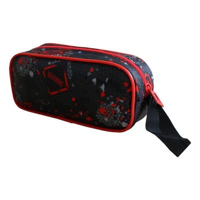 Estojo Escolar T-rex Attack - Preto E Vermelho