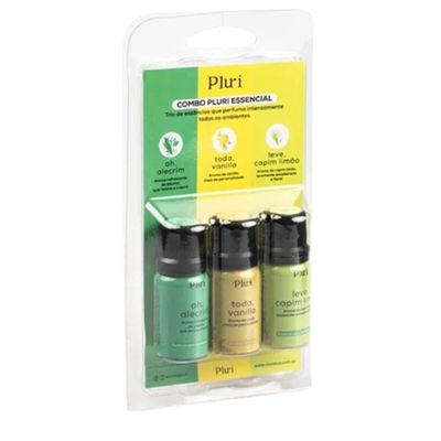 Aromatizante Trio de Essências Perfuma Intensamente Ambientes -Alecrim Vanilla Capim Limão