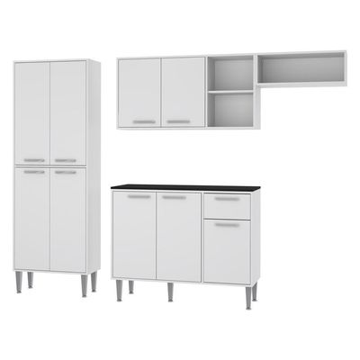 Cozinha Completa Compacta Xangai Plus Multimóveis Branco