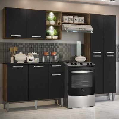 Cozinha Compacta C/ 2 Leds 3 Pçs Pequim Multimóveis V3412